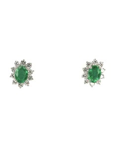 Emerald stud earrings from Wilson & Son’s exclusive Color collection