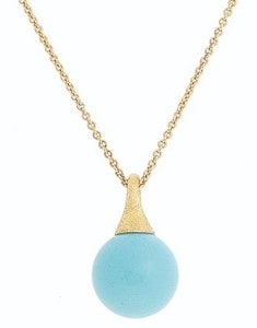 Marco Bicego Africa Boules turquoise necklace with 18k yellow gold