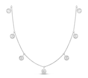 A diamond station necklace from Roberto Coin’s Diamond by the Inch collection.
