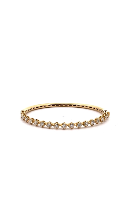 A.LINK 18 Karat Yellow Gold Abbracci Collection Diamond Bangle Bracelet