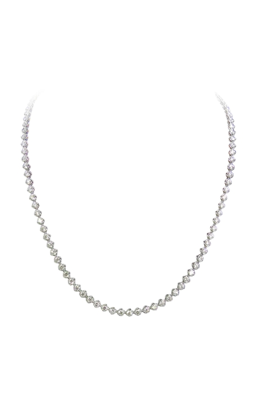 A.LINK 18 Karat White Gold Abbracci Collection Diamond Tennis Necklace