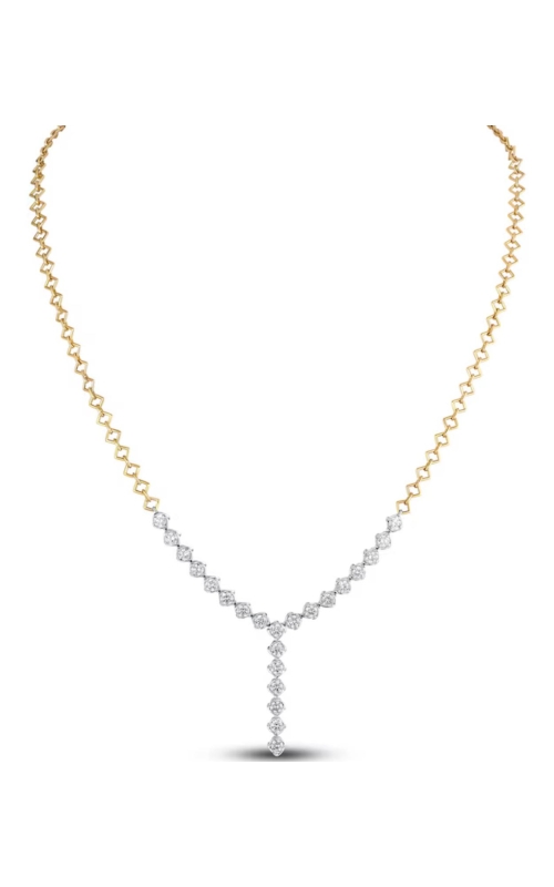 A.LINK 18 Karat Yellow and White Gold Abbracci Collection Diamond Lariat Necklace