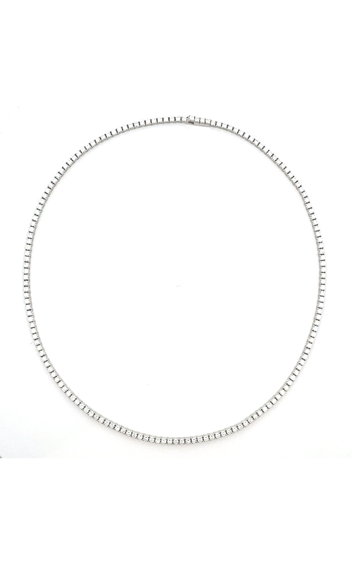 A.LINK 18K White Gold Diamond Tennis Necklace