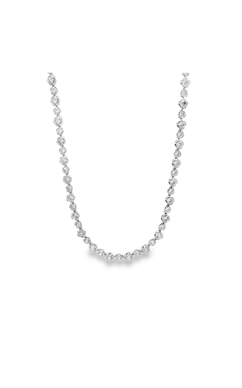 A.LINK 18K White Gold Abbracci Tennis Necklace