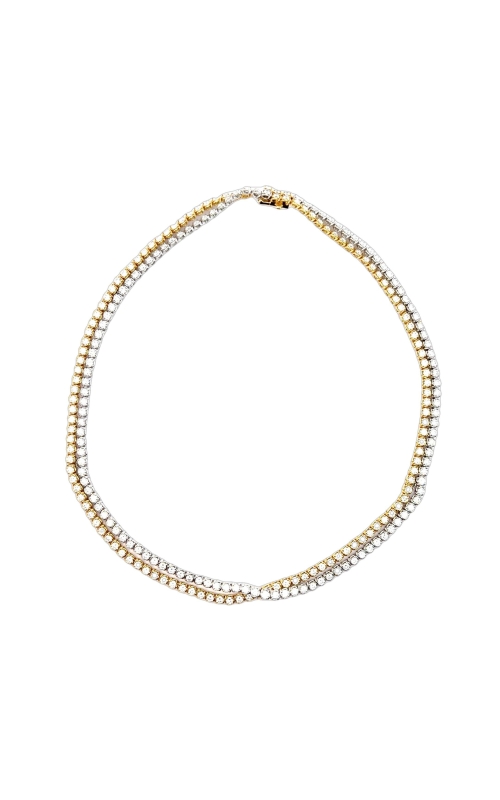 A.LINK 18K White and Yellow Gold Double Strand Abbracci Necklace