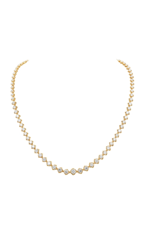 A.LINK 18 Karat White Gold Abbracci Collection Graduated Tennis Necklace