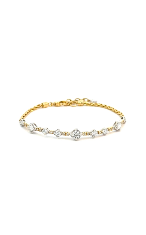 A.LINK 18K Yellow and White Gold Abracci Diamond Bracelet