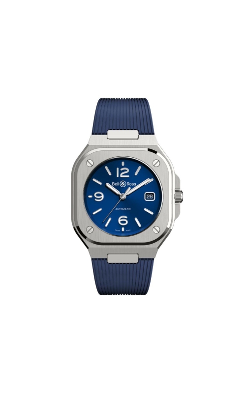 Bell & Ross 40MM BR05 Steel Blue Dial and Rubber Strap