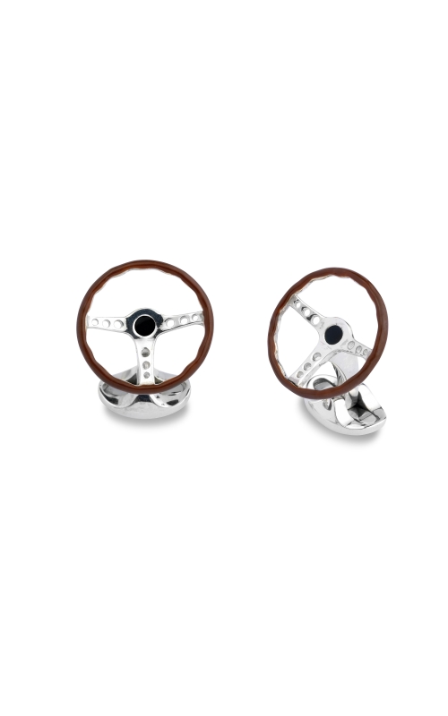 DEAKIN & FRANCIS LTD. Sterling Silver Vintage Steering Wheel Cufflinks