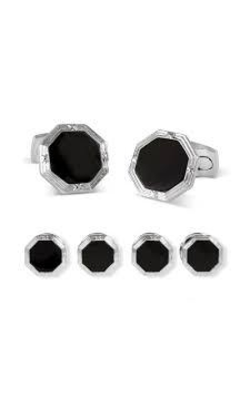 DEAKIN & FRANCIS LTD. Octagonal Onyx Dress Stud Set