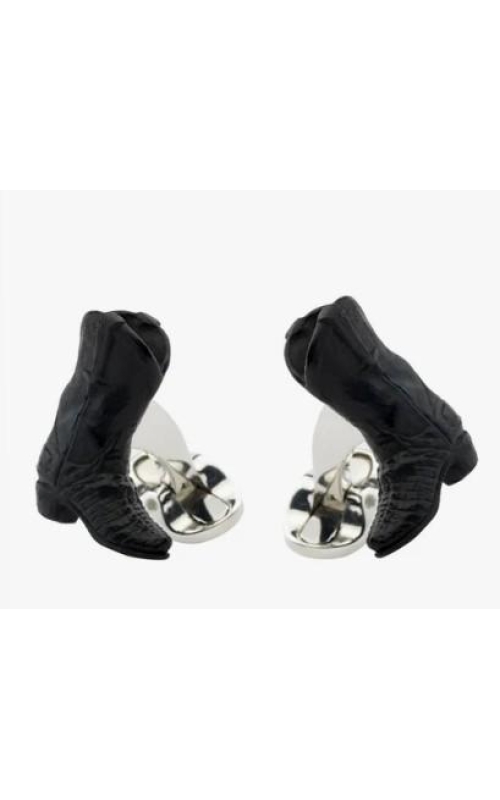 DEAKIN & FRANCIS LTD. Sterling Silver Western Boot Cufflinks
