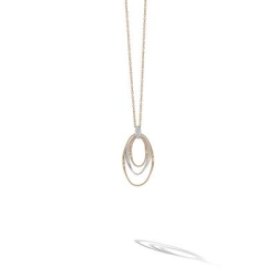 MARCO BICEGO Marrakech Onde 18k Yellow Gold and Diamond Concentric Pendant