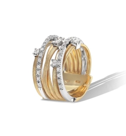 MARCO BICEGO Goa 18K Yellow Gold 7-Strand Ring With Diamonds