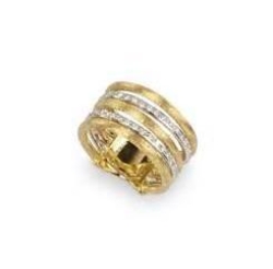 MARCO BICEGO Jaipur Gold 18K Yellow Gold Multi-Band Diamond Stackable Ring
