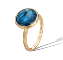 MARCO BICEGO Jaipur Color 18K Yellow Gold Medium London Blue Topaz Ring