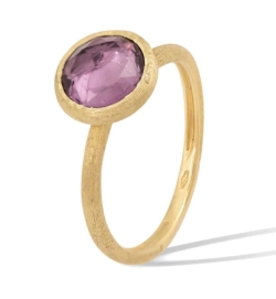 MARCO BICEGO Jaipur Color 18K Yellow Gold Amethyst Stackable Ring