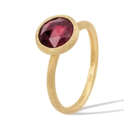 MARCO BICEGO Jaipur Color 18K Yellow Gold Garnet Stackable Ring