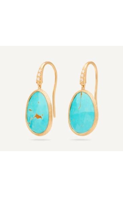 MARCO BICEGO Lunaria 18K Yellow Gold Drop Earrings with Turquoise and Diamond Accent