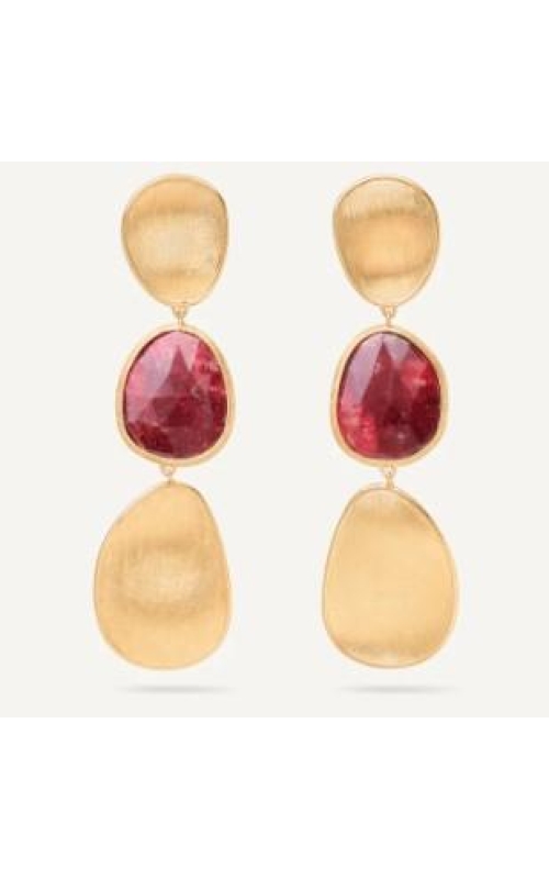 MARCO BICEGO Lunaria 18K Yellow Gold Three-Drop Thulite Earring