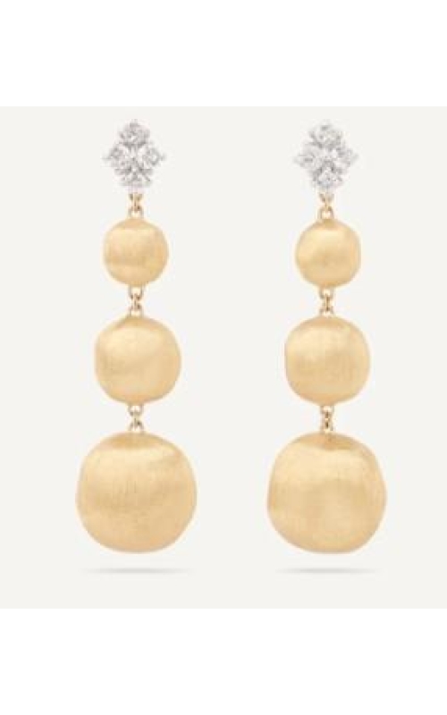 MARCO BICEGO Africa 18K Yellow Gold Graduated Drop Earrings With Diamonds