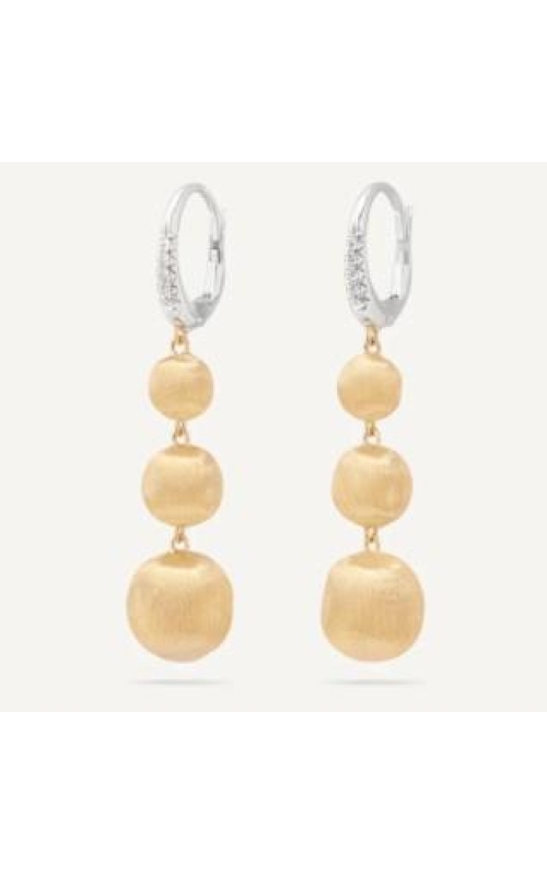 MARCO BICEGO Africa 18K Yellow Gold Graduated Drop Earrings With Diamond Clip