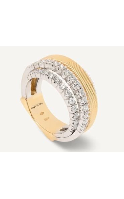 MARCO BICEGO Masai 18K Yellow Gold 4-Strand Coil Ring With 3 Diamond Pavé Bands