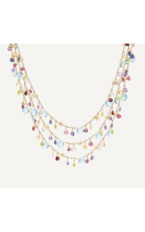 MARCO BICEGO Paradise 18K Yellow Gold 3-Strand Gemstone Necklace, Topaz Accents
