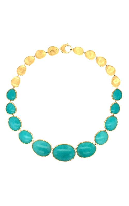 MARCO BICEGO 18K Yellow Gold Unico Lunaria Amazonite Necklace