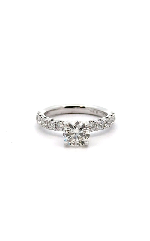 MARTIN FLYER 14K White Gold Micropave Diamond Engagement Ring