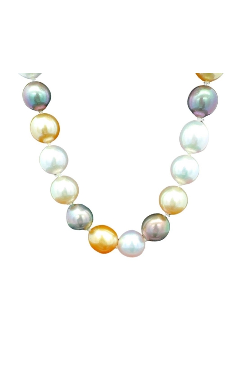 MASTOLONI 18 Karat Yellow Gold Multi Colored Pearl Necklace