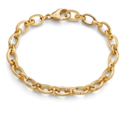 MONICA RICH KOSANN 'Audrey' Link Charm Bracelet In 18K Yellow Gold
