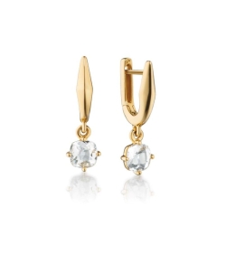 MONICA RICH KOSANN 18K Gold 'Points North' Earring With Rock Crystal