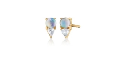 MONICA RICH KOSANN Aurora Opal & Diamond Stud Earrings in 18K Yellow Gold