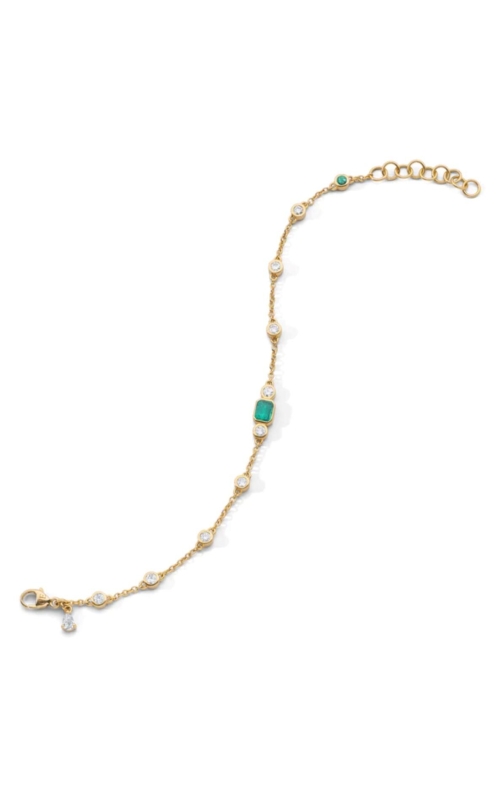 MONICA RICH KOSANN Staggered Diamond & Emerald Tennis Bracelet