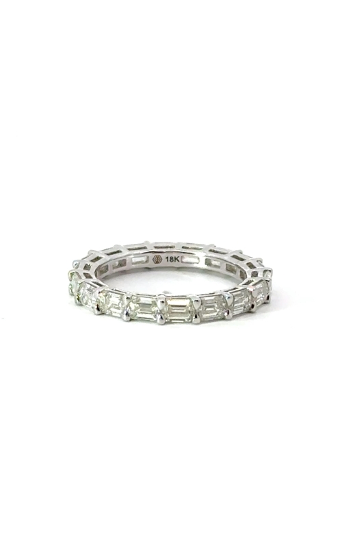 NADER KASH 18K White Gold Emerald-Cut Diamond Eternity Band