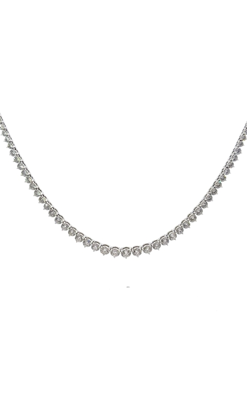NADER KASH 18K White Gold Graduated Diamond Tennis Necklace
