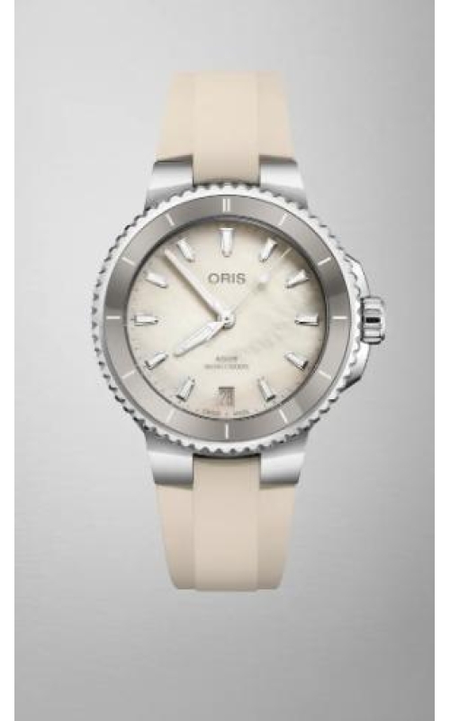 ORIS 36.5mm Aquis Date White Dial and Strap