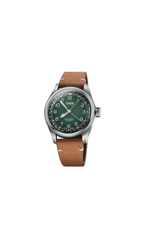 ORIS Big Crown ORIS X Cervo Volante 38mm Green Dial With Brown Leather Straps