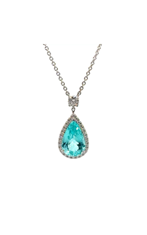 Platinum & 18K White Gold Paraiba Tourmaline & Diamond Necklace