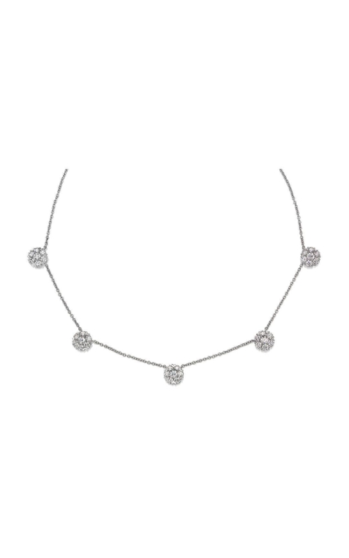 Platinum 5 Station Diamond Necklace