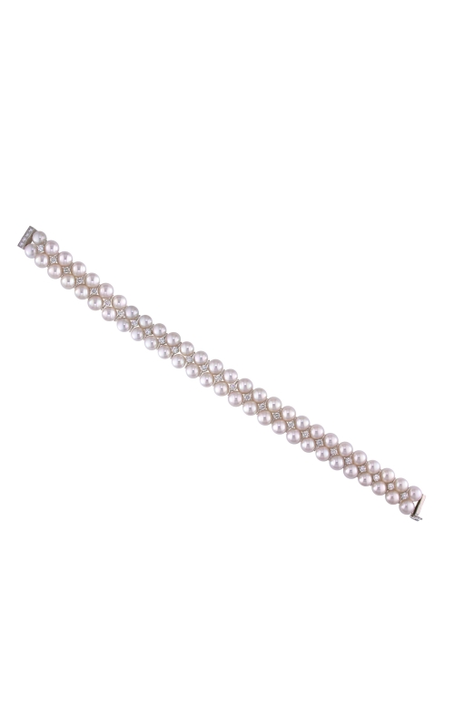 Platinum Pearl and Diamond Bracelet