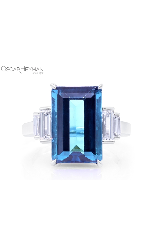Platinum Indicolite Tourmaline & Diamond Ring