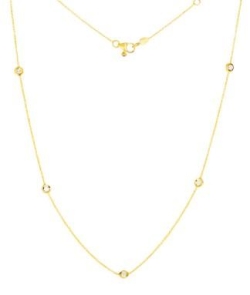 ROBERTO COIN 18K Gold Diamonds By The Inch 5 Station Necklace