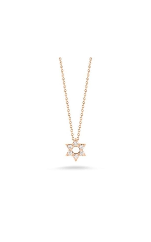 ROBERTO COIN 18K Rose Gold Tiny Treasures Diamond Star Of David Necklace