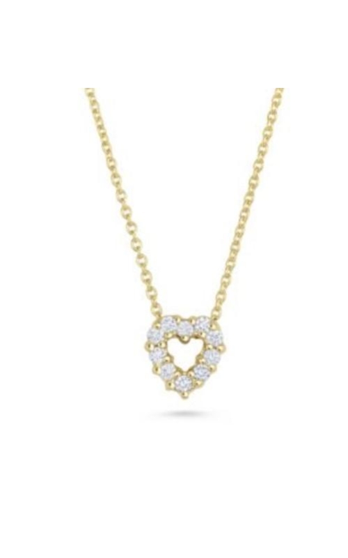 ROBERTO COIN 18K Yellow Gold Tiny Treasures Diamond Heart Necklace