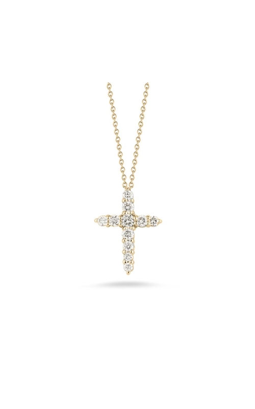ROBERTO COIN 18K Yellow Gold Tiny Treasures Diamond Tapered Cross Necklace