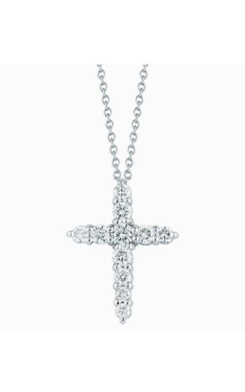ROBERTO COIN 18K White Gold Tiny Treasures Diamond Tapered Cross Necklace