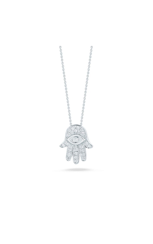 ROBERTO COIN 18K White Gold Tiny Treasures Diamond Hamsa Necklace