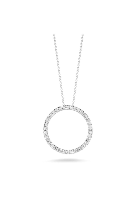ROBERTO COIN 18K White Gold Tiny Treasures Medium Diamond Circle Necklace