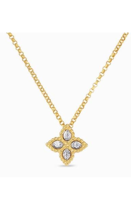 ROBERTO COIN 18K Gold Princess Flower Small Diamond Necklace